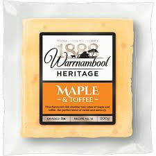 Warrnambool Heritage Cheese Maple & Toffee 200g