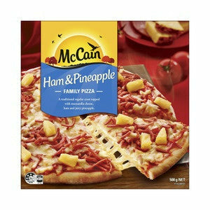 McCain Ham & Pineapple Family Pizza 500g