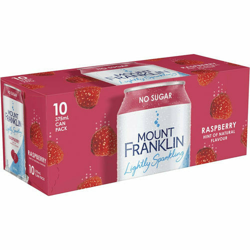 Mount Franklin Lightly Sparkling Raspberry 375ml  10pk