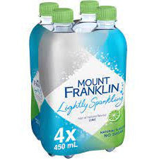 Mount Franklin Lightly Sparkling Lime 4X250Ml