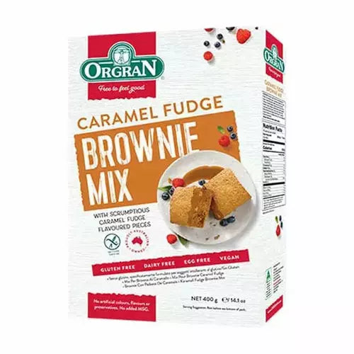 Orgran Caramel Fudge Brownie Mix Gluten Free 400gm