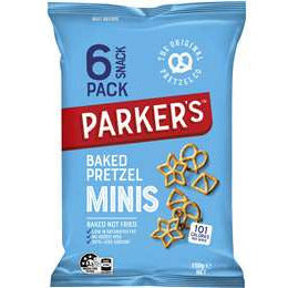 Parkers Pretzels Lightly Salted 6 pack 160gm