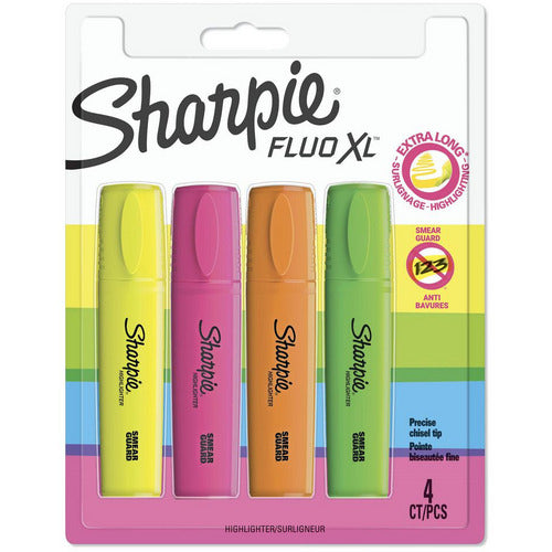 Sharpie Fluro Extra Large Highlighters 4 pack assorted
