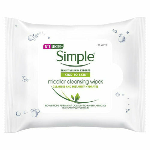Simple Micellar Biodegradable Wipes 25 pkt