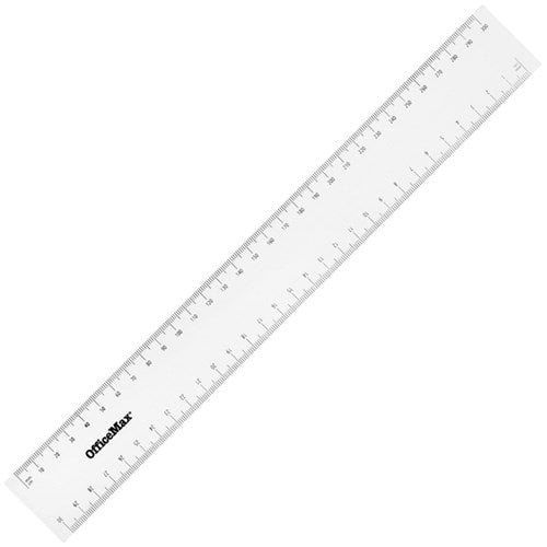 OfficeMax Clear Flexi Plastic Ruler 30cm