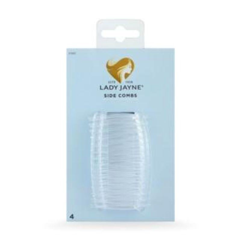 Lady Jayne Side Comb Medium Clear 4Pk