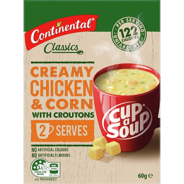 Continental Cup a Soup Creamy Chicken & Corn 2Pk