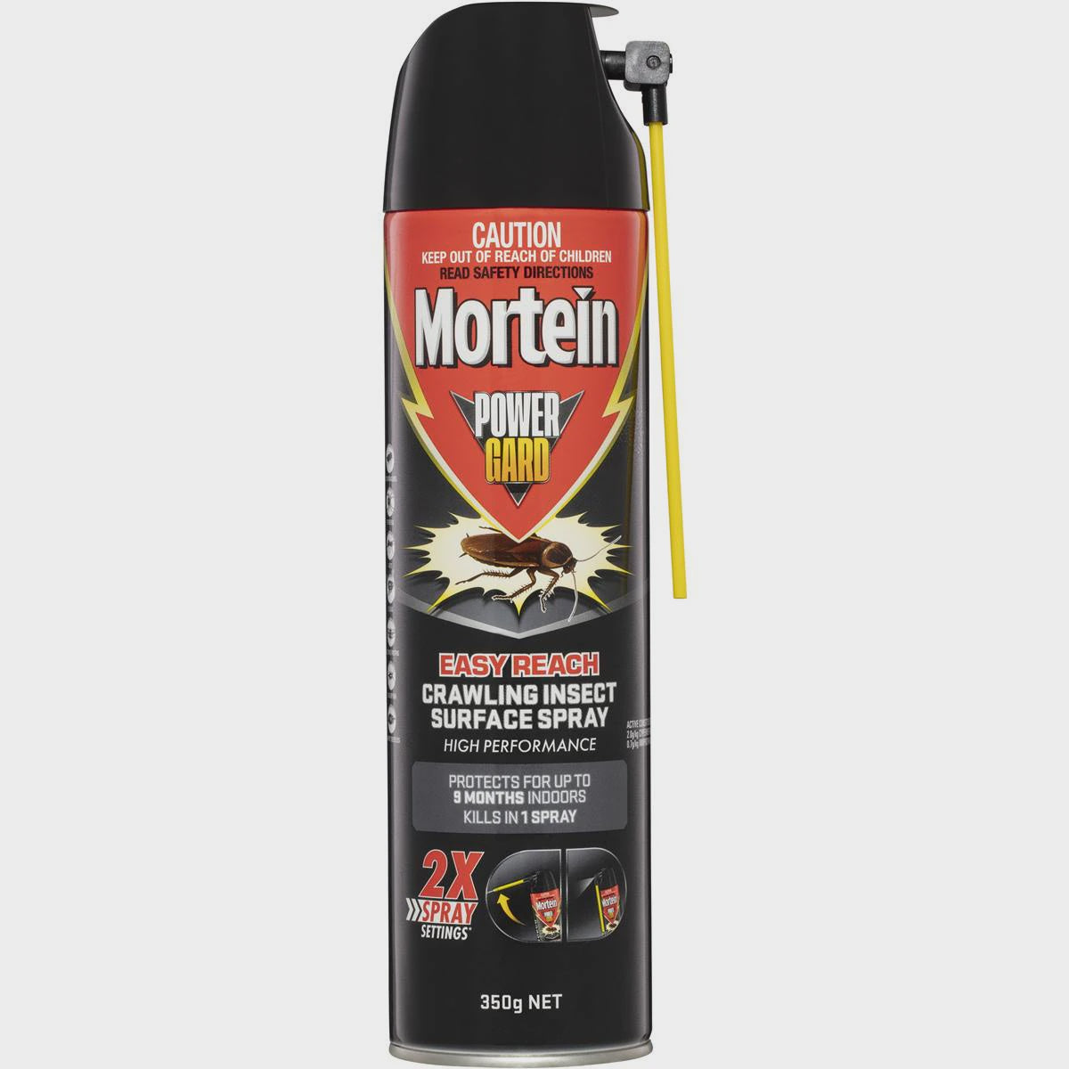 Mortein Powergard Easy Reach Crawling Insect Surface Spray 350g