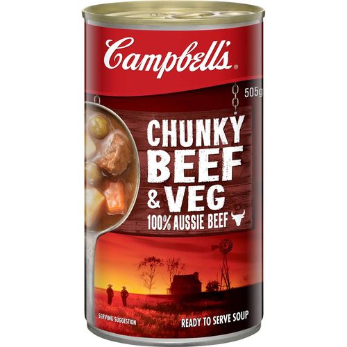 Campbells Chunky Beef Veg Soup 505g