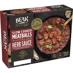 Beak & Sons Meatballs in Italian Herb Sauce 500g