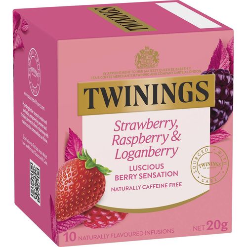 Twinings Strawberry Raspberry & Loganberry Tea Bags 10pk