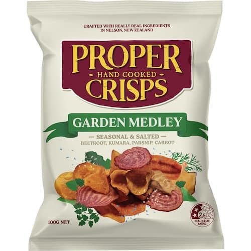 Proper Crisps Garden Medley 100g