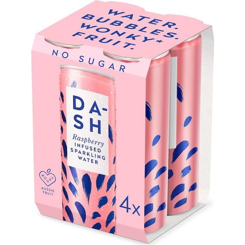 Dash Sparkling Water Raspberry 300ml 4pk