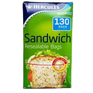 Hercules Clickzip Sandwich Bags 130