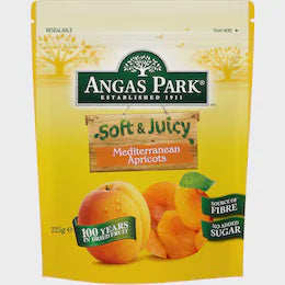 Angas Park Dried Apricots Soft & Juice 225gm