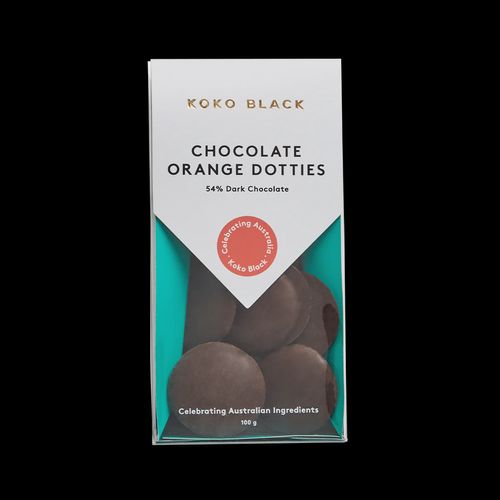 Koko Black Chocolate Orange Dotties Dark 100g