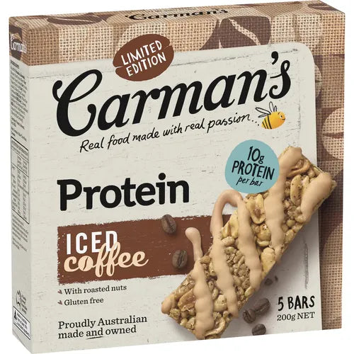 Carmans Protein Bars Iced Coffee 5pk