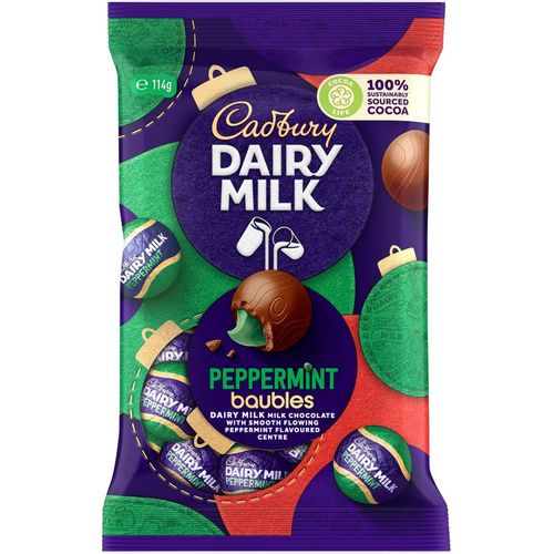 Cadbury Peppermint Baubles 114g