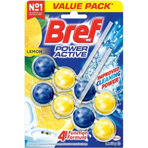 Bref Toilet Cleaner Power Active Lemon 2 Pack