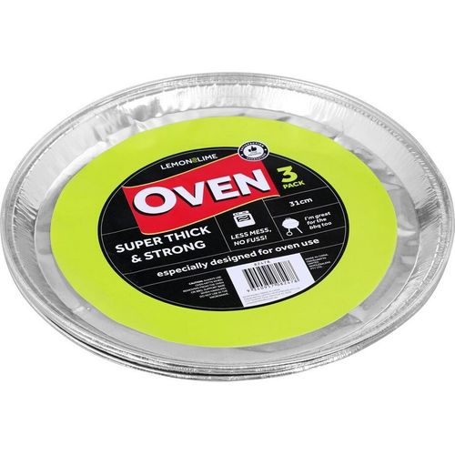 Lemon & Lime Foil Pizza Tray 31cm 3pk