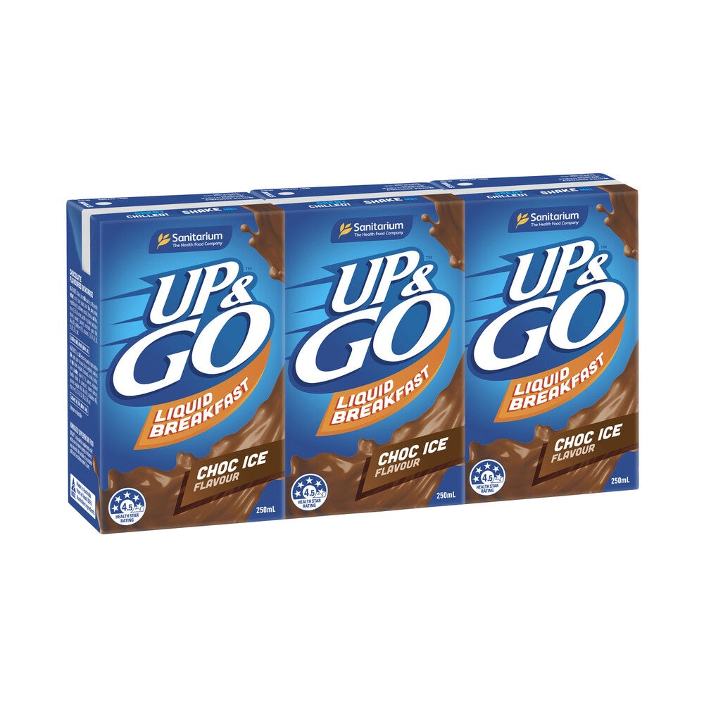 Sanitarium Up & Go Dairy Free Liquid Breakfast Choc Ice 3pk