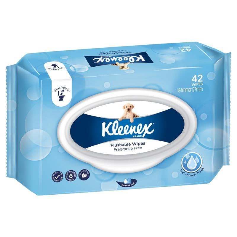 Kleenex Flushable Wipes Unscented