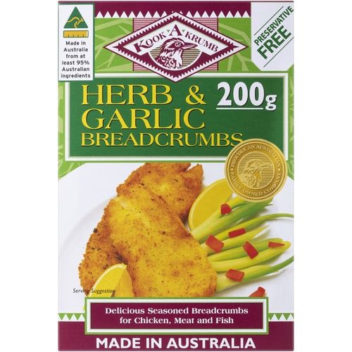 KookAKrumb Herb & Garlic Breadcrumbs 200g