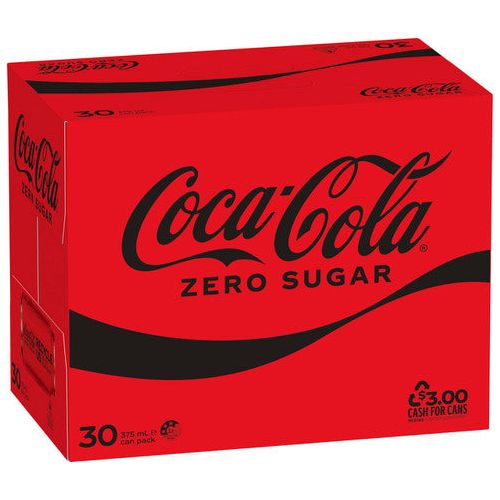 Coca Cola Zero Sugar Cans 375ml 30Pk