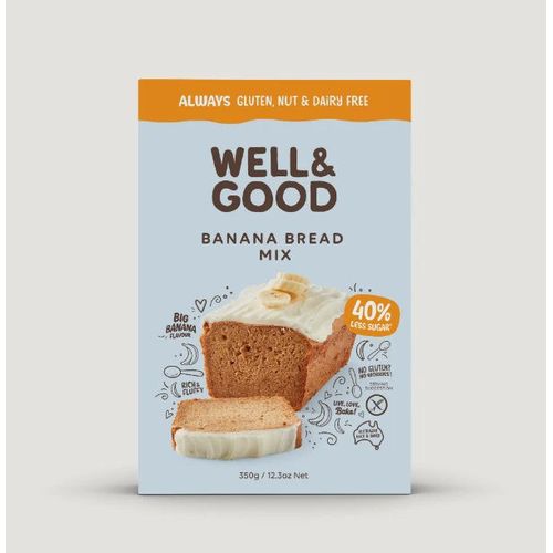 Well & Good Reduced Sugar Banana Bread Mix 350g