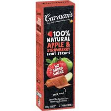 Carmans Fruit Strap Apple & Strawberry 70g