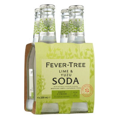 Fever Tree Lime & Yuzu Soda 200mL x 4pk