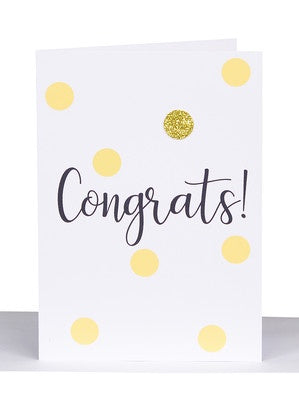 Glitter Dots Congrats Greeting Card