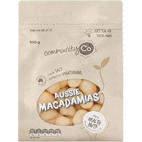 Community Co Macadamias Raw 100gm