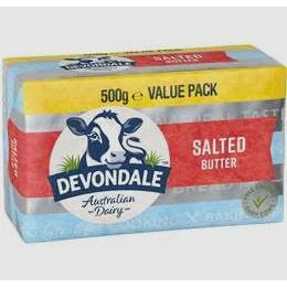 Devondale Butter Block Salted 500g