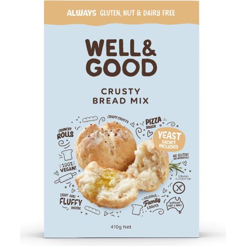 Well & Good Gluten Free Crusty Bread Mix 410g