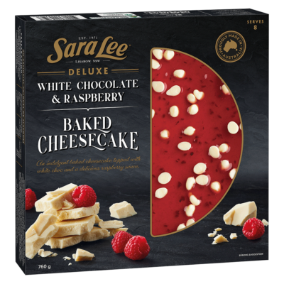 Sara Lee Baked Cheesecake White Chocolate & Raspberry 760g