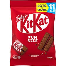 Kitkat Milk Chocolate 11 Mini Bars Share Pack 154g