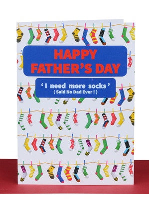 Happy Fathers Day Socks Greeting Card