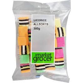 The Market Grocer Licorice Allsorts 300g