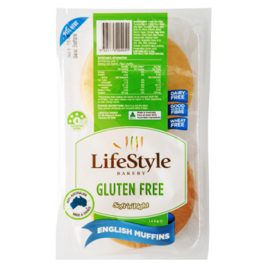 Lifestyle Bakery GF English Muffins 2pk