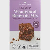 Mount Elephant Wholefood Brownie Mix Choc Chunk 350gm