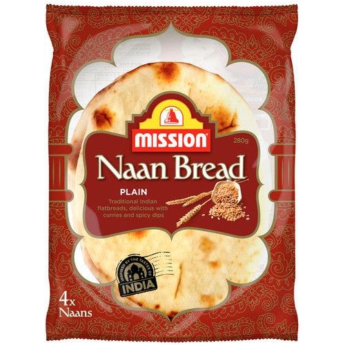 Mission Naan Plain 4pk