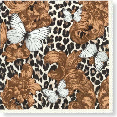 Manor Road Luncheon Napkin Baroque Leopard