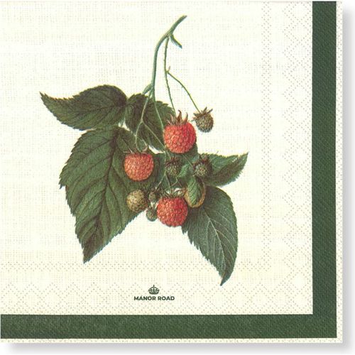 Manor Road Raspberry Harvest Napkin - Dinner 20pk