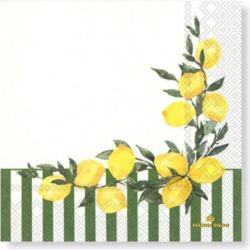 Manor Road Limoncello Napkin - Luncheon 20pk