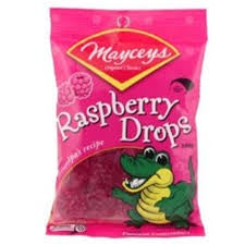 Mayceys Raspberry Drops 100gm