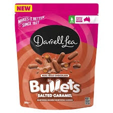 Darrell Lea Bullets Milk Choc Salted Caramel 200gm