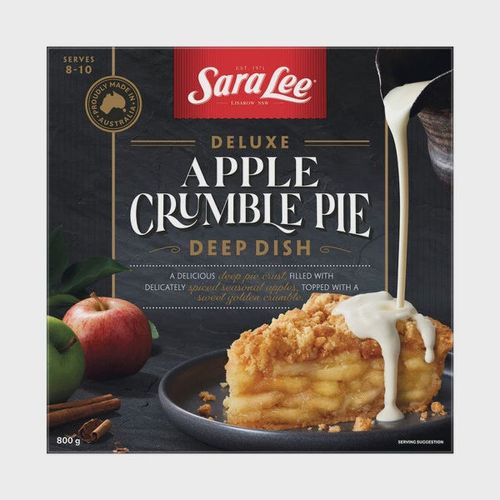 Sara Lee Deep Dish Pie With Apple Crumble Top 800g