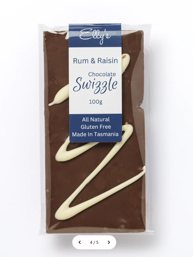 Elly's Swizzle Chocolate Rum & Raisin 100g