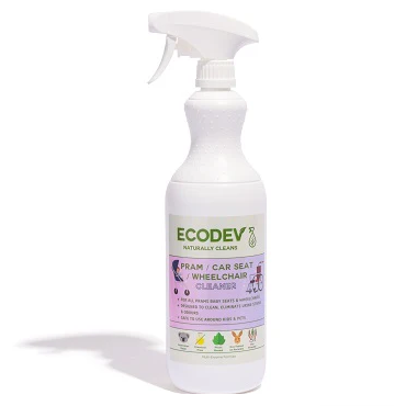 Ecodev Pram/Car Seat/Wheelchair Cleaner 1L Spray